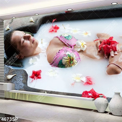 Tranh người đẹp ngâm mình trong bồn tắm