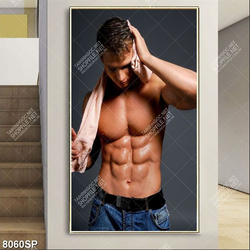 Tranh chàng trai có body 6 múi