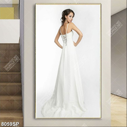 Tranh cô gái mặc váy trắng SP8059