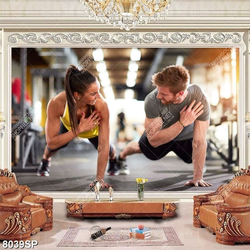 Tranh cặp đôi tập luyện thể thao SP8039