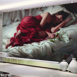 Tranh người đẹp nằm trên giường SP8037