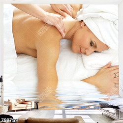 Tranh cô gái nằm mát xa thư giãn SP7997