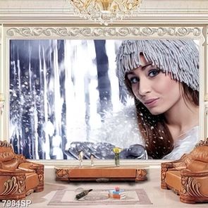 Tranh cô gái xinh đẹp SP7984