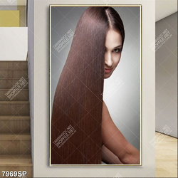 Tranh cô gái có mái tóc dài suông mượt SP7969