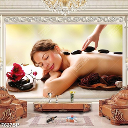 Tranh cô gái nằm mát xá thư giãn SP7637