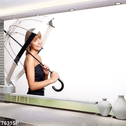 Tranh cô gái che ô SP7631