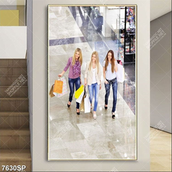 Tranh ba cô gái đi mua sắm SP76030