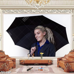 Tranh cô gái che ô SP7614