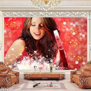 Tranh cô gái xinh đẹp SP7613