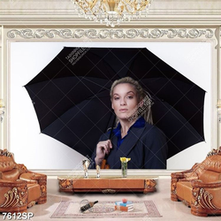 Tranh cô gái che ô SP7612