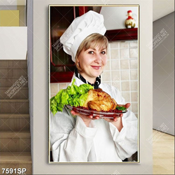 Tranh nữ đầu bếp SP7591