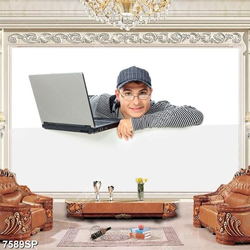 Tranh chàng trai đeo kính SP7589