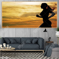 Tranh cô gái chạy bộ