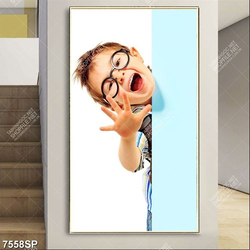 Tranh cậu bé đeo kính