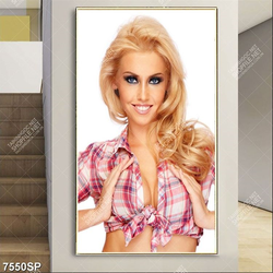 Tranh cô gái tóc vàng xinh đẹp SP7550