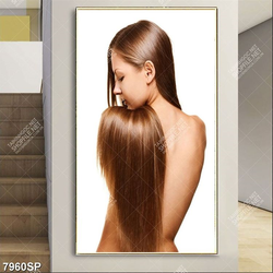 Tranh cô gái cầm ô nghệ thuật SP7959