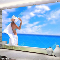 Tranh người đẹp mặc bikini