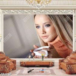 Tranh người đẹp tóc vàng SP7842