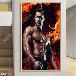 Tranh file psd chàng trai cơ bắp