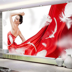 Tranh nghệ thuật người mẫu xinh đẹp SP7822