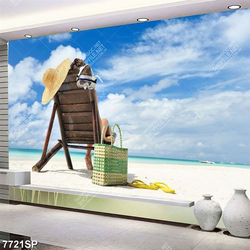 Tranh cô gái ngắm biển