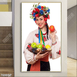 Tranh cô gái xinh đẹp SP7699