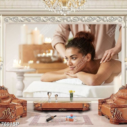 Tranh cô gái nằm massage thư giãn SP7691