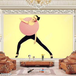 Tranh cô gái nghệ thuật SP7686