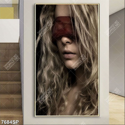 Tranh người đẹp tóc vàng SP7684