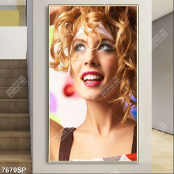 Tranh cô gái tóc vàng xinh đẹp SP7679