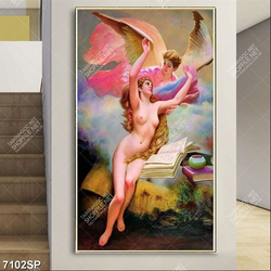 Tranh vẽ cặp đôi thiên thần