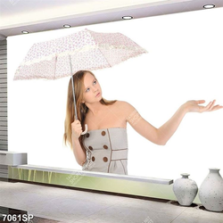 Tranh cô gái che ô SP7061