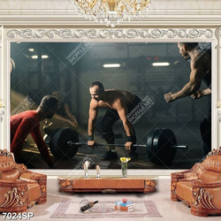 Tranh chàng trai tập tạ SP7024