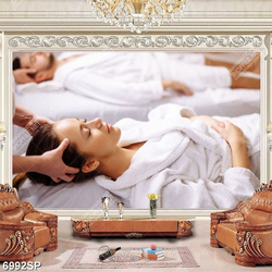 Tranh cô gái nằm massage thư giãn SP6992