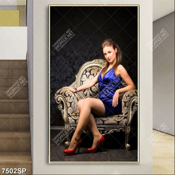Tranh người đẹp ngồi ghế tựa SP7502