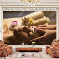 Tranh cô gái nằm massage thư giãn SP7488