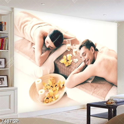 Tranh cặp đôi nằm thư giãn SP7487