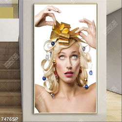 Tranh cô gái tóc vàng SP7476