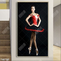 Tranh diễn viên múa xinh đẹp