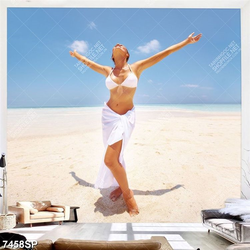 Tranh người đẹp dang đôi tay SP7458