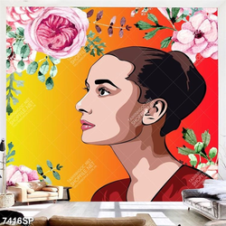 Tranh vẽ cô gái file gốc