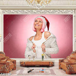 Tranh cô gái tóc hồng SP7401