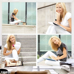 Tranh bộ ghép cô gái trẻ SP7399