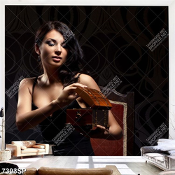 Tranh cô gái xinh đẹp SP7393