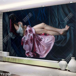 Tranh cô gái nằm trên ghế SP7313