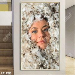 Tranh gương mặt cô gái SP7311
