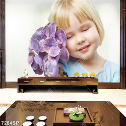 Tranh cô bé và hoa lan SP7284