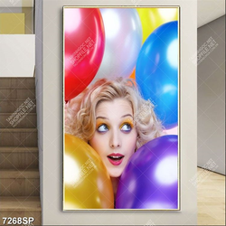 Tranh cô gái và bong bóng SP7268