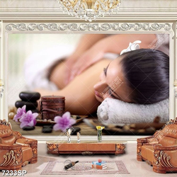 Tranh cô gái nằm massage thư giãn SP7233