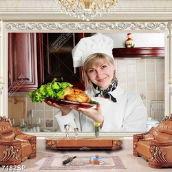 Tranh cô đầu bếp SP7182